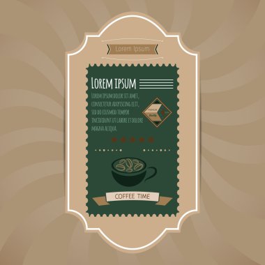 kahve zaman arka plan. Vektör