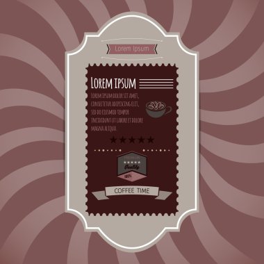 kahve zaman arka plan. Vektör