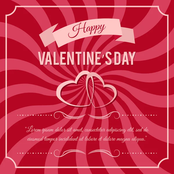 Happy Valentine 's Day abstract background with hearts and words of love — стоковый вектор