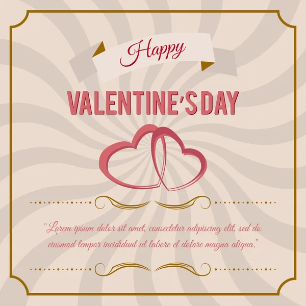 Feliz día de San Valentín fondo abstracto con corazones y palabras de amor — Archivo Imágenes Vectoriales