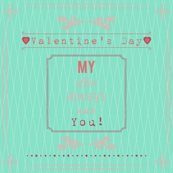 Saint Valentin fond abstrait avec des mots d'amour — Image vectorielle