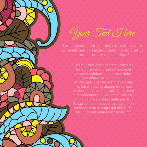 Fond floral abstrait avec espace pour le texte — Image vectorielle