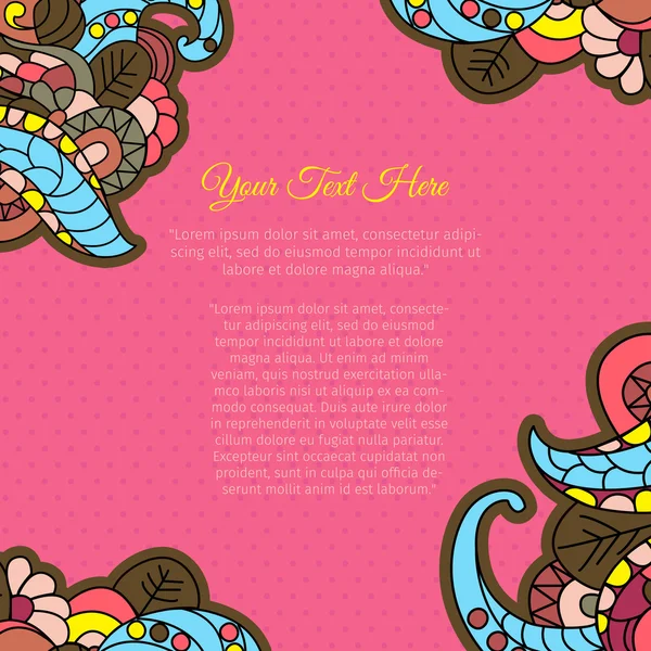 Fundo floral abstrato com espaço para texto — Vetor de Stock