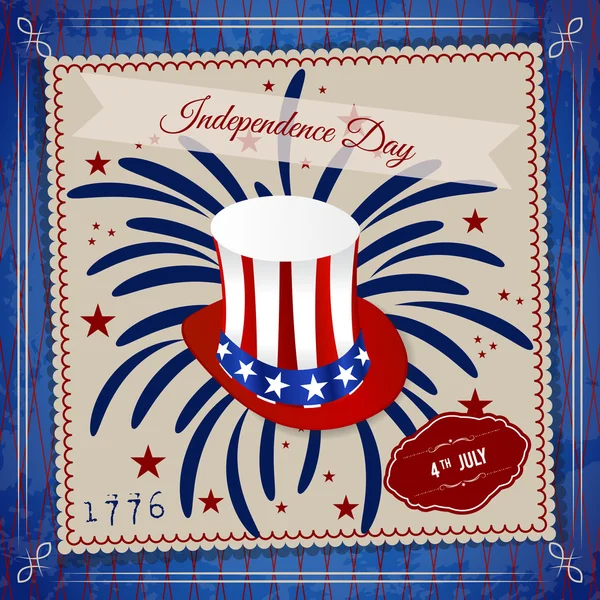 Independence Day 4th July abstract party background. Vector — Stock Vector