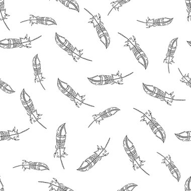 kırpma maskesi ile çizilmiş tüyler seamless modeli el