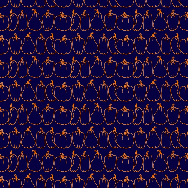 Halloween pumpkins seamless pattern n.Vector — стоковый вектор