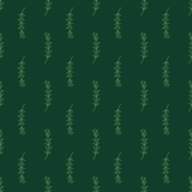 Yeşil Arkaplanda Kekeme Vektör çizgisi olan Kusursuz Desen
