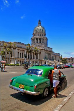 Havana, Küba'da eski retro araba