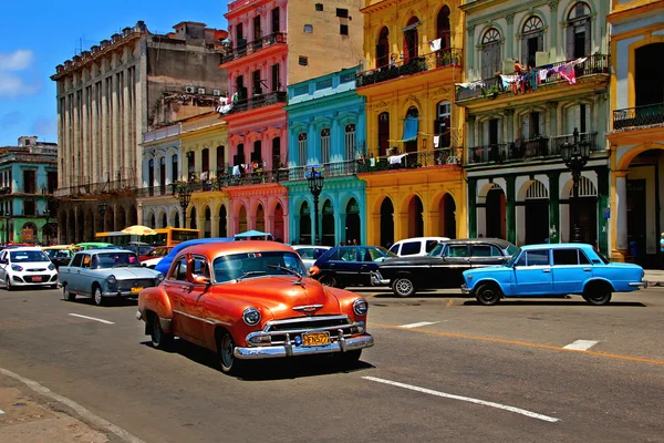 Carro retro velho em La Habana, Cuba Imagem De Stock