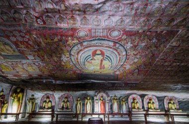 Dambulla mağara tapınaklar, Central Province, Sri Lanka, Asya.
