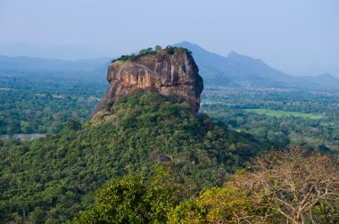 Sigiriya Rock Sri Lanka manzara, Pidurangala Rock, Sri Lanka üzerinden görüldü.