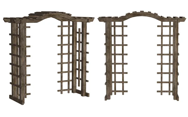 ahşap çardak, üzerinde beyaz izole