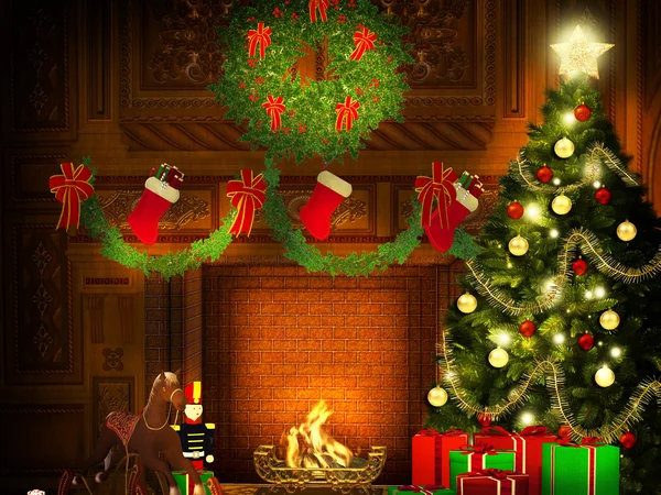 Noel arka planda vintage tarzı