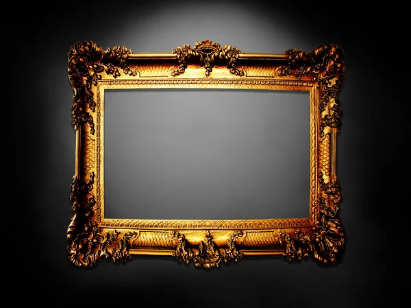 Houten gouden frame, vintage — Stockfoto