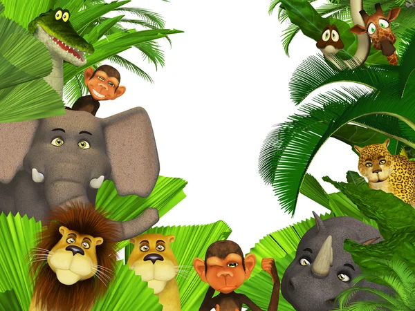 Jungle dieren grens — Stockfoto