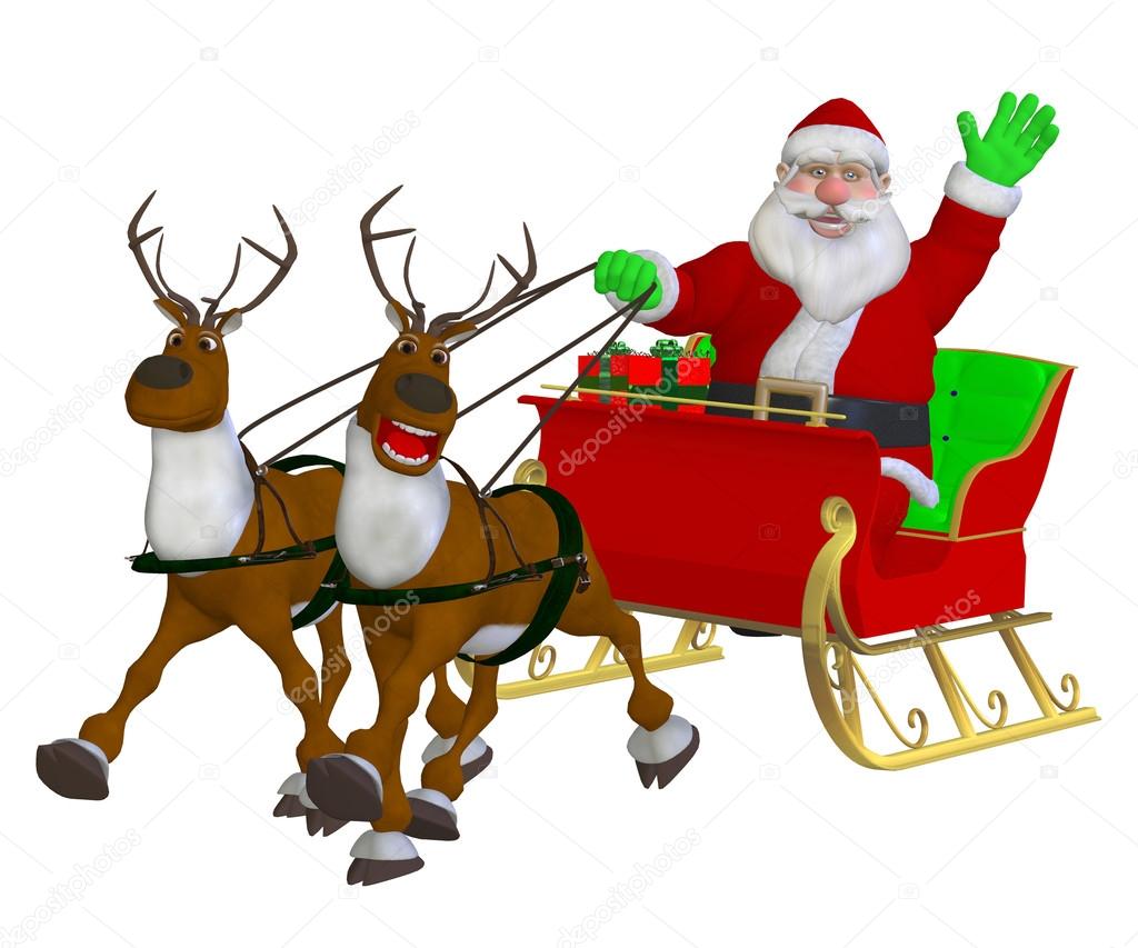 Santa Christmas sleigh