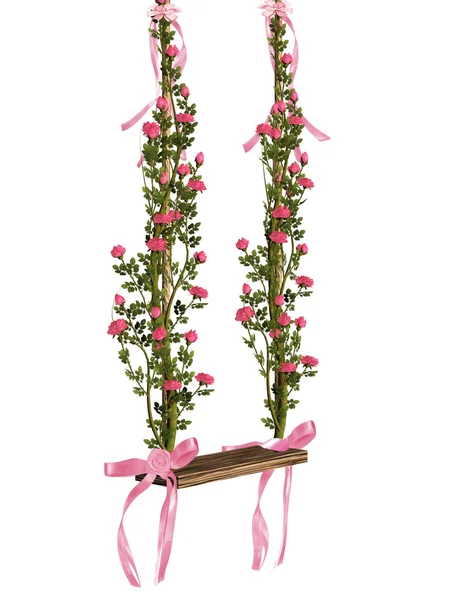 Güllü romantik salıncak