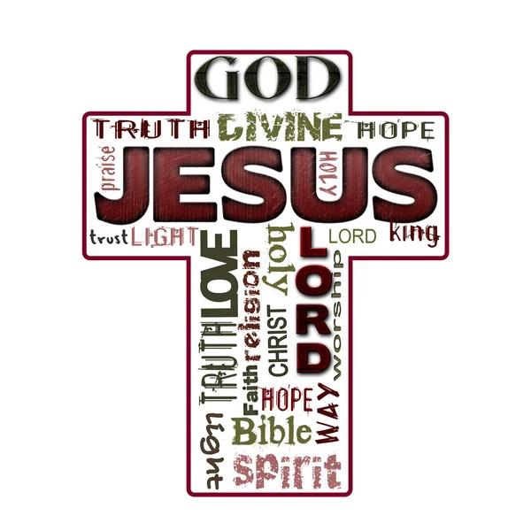 Religion word cloud, Jesus, Christianity — Stock Photo, Image