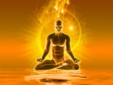 Altın ışık ile meditasyon