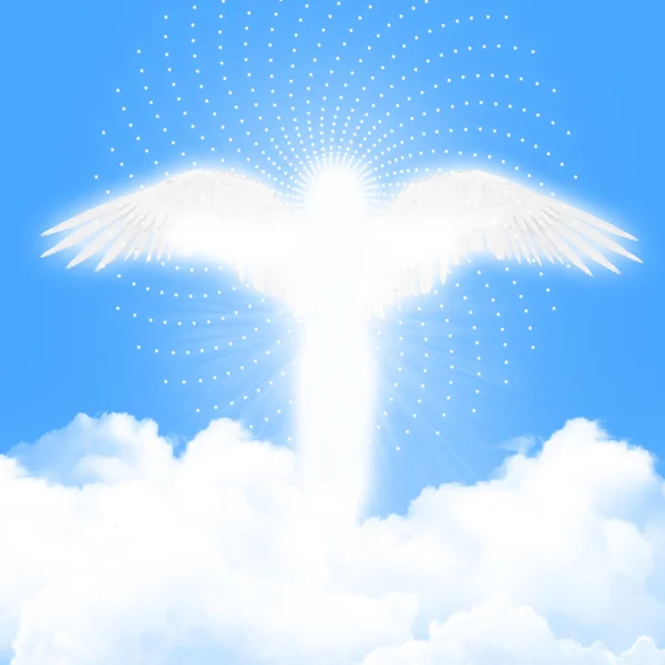 Angel in the blue sky — Stock Photo, Image