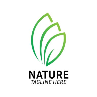 Yeşil Yaprak Logosu Şablon Vektörü. Şablon Yaratıcı Tasarım Vektörü. Şirket İş Kimliği için Grafik Sembolü. Yaratıcı Vektör grafik ögesi.