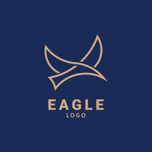Zarif Kartal Logosu Minimalisti Şablon Yaratıcı Tasarım Vektörü Şirket Kimliği — Stok Vektör