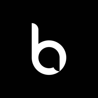 Baş harfler BA, AB, B & A logo simgesi konsepti. Yaratıcı Minimal Alfabe amblem tasarım şablonu. Kurumsal İş Kimliği Grafik Sembolü. Yaratıcı Vektör Grafik Ögesi.