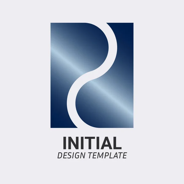 Lettre Initiale Logo Icône Concept Modèle Conception Emblème Alphabet Minimal — Image vectorielle