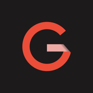 Katlama Simgesi Kavramlı G harfi logosu. Yaratıcı Minimal Alfabe Amblem Tasarım Şablonu. Kurumsal İş Kimliği Grafik Sembolü. Yaratıcı Vektör Grafik Elementi.