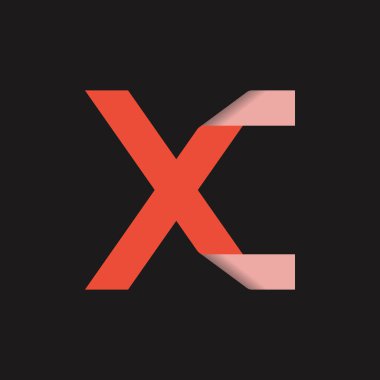  Katlama Simgesi Konsepti olan X harfi logosu. Yaratıcı Minimal Alfabe Amblem Tasarım Şablonu. Kurumsal İş Kimliği Grafik Sembolü. Yaratıcı Vektör Grafik Elementi.