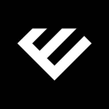  Elmas konseptli baş harfli E logosu simgesi. Yaratıcı Minimal Alfabe amblem tasarım şablonu. Şirket İş Kimliği için Grafik Sembolü. Yaratıcı Vektör grafik ögesi.