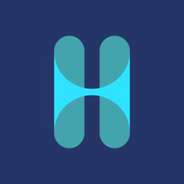  H harfi logo simgesi konsepti. Yaratıcı Minimal Alfabe amblem tasarım şablonu. Kurumsal İş Kimliği Grafik Sembolü. Yaratıcı Vektör Grafik Ögesi.