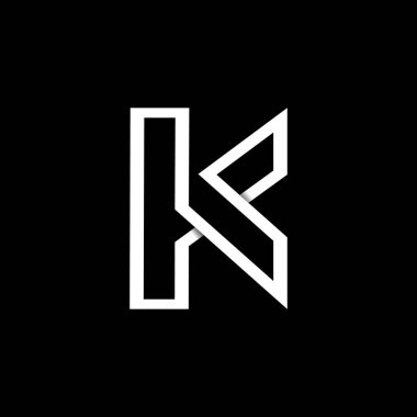  Baş harf K Logo simgesi konsepti. Yaratıcı Minimal Alfabe amblem tasarım şablonu. Şirket İş Kimliği için Grafik Sembolü. Yaratıcı Vektör grafik ögesi.