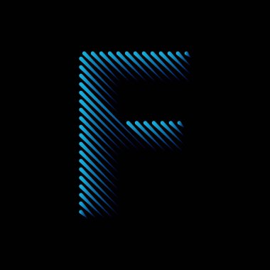  Initial line Letter F Logo Icon Concept. Creative Minimal Alphabet Emblem Design Template. Graphic Symbol for Corporate Business Identity.Creative Vector Graphic Element.