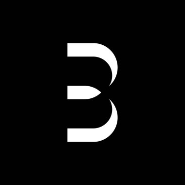 Baş harf B logo simgesi konsepti. Yaratıcı Minimal Alfabe amblem tasarım şablonu. Şirket İş Kimliği için Grafik Sembolü. Yaratıcı Vektör grafik ögesi.
