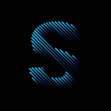  S harfi simge simgesi konsepti. Yaratıcı Minimal Alfabe Amblem Tasarım Şablonu. Kurumsal İş Kimliği Grafik Sembolü. Yaratıcı Vektör Grafik Elementi.