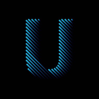  İlk satır U Logosu Simgesi Konsepti. Yaratıcı Minimal Alfabe Amblem Tasarım Şablonu. Kurumsal İş Kimliği Grafik Sembolü. Yaratıcı Vektör Grafik Elementi.