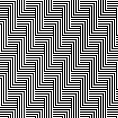 İllüzyon soyut siyah beyaz desen. Tek renkli desen. Optik yanılsama. İşlem sanatı.