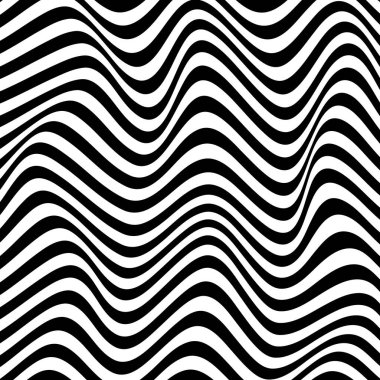 İllüzyon soyut siyah beyaz desen. Tek renkli desen. Optik yanılsama. İşlem sanatı.