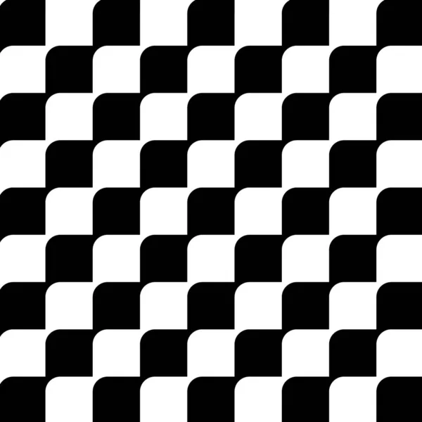 Illusion Abstraktes Schwarz Weiß Muster Monochromes Muster Optische Täuschung Art — Stockvektor