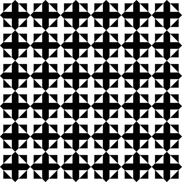 Illusion Abstrakt Svartvitt Mönster Monokromt Mönster Optisk Illusion Art — Stock vektor