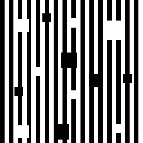 Illusion Abstrakt Svartvitt Mönster Monokromt Mönster Optisk Illusion Art — Stock vektor