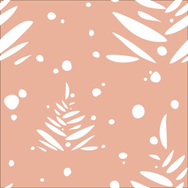 Beyaz köknar ve karla kusursuz desen