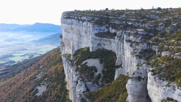 Montagna Rocciosa Nella Catena Montuosa Loquiz Vista Aerea Navarra Spagna — Video Stock