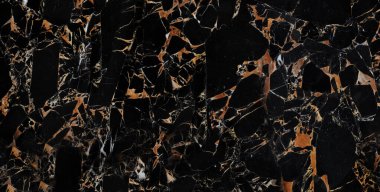 Siyah mermer granit, nero portoro, mimarlık için büyük porselen levhalar.
