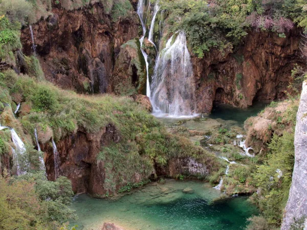 Croatia Magical Plitvice Lakes Waterfalls — Stock Photo, Image