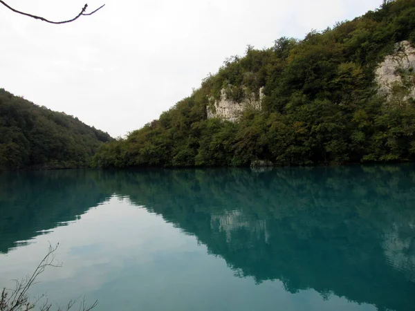 Chorvatsko Kouzelná Plitvická Jezera Vodopády — Stock fotografie