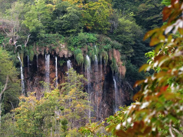 Хорватия Волшебные Плитвицкие Озера Водопады — стоковое фото