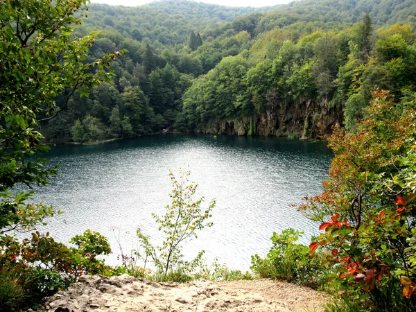 Hırvatistan Sihirli Plitvice Gölleri Şelaleler — Stok fotoğraf