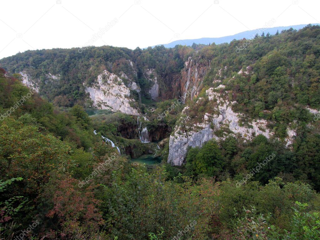 Croatia. Magical Plitvice Lakes and waterfalls.